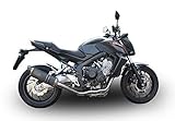 Honda CB650F CB 650 F Exan Exhaust Full System 4to1 OVAL X-BLACK Black Stainless Steel Silencer New