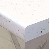 White Sparkle Laminated Kitchen Worktop 1m x 600mm x 38mm, Waterproof Easy to Instal Oak Laminated Countertops