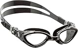 CRESSI Fox Goggles Black/Black - Premium Adult Swimming Goggles Pool and Water Sports, Anti Fog 100% Anti UV, Black_Clear Lens, One Size