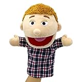 Family Hand Puppets，Puppets for Kids Role Paly Family Members Multi-Ethnic Puppets Plush Soft Hand Puppets Family Puppets Story Toys Puppets for Girls Boys Finger Puppets Puppet Set Gifts (UK-W-DAD)