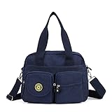 Gladdon Women's Multi Pocket Handbags and Shoulder Bags Large Casual Canvas Tote Bags for Women Messenger Bag for Shopping Hiking Daily Use Waterproof
