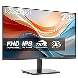 KOORUI E2411H 24 Inch FHD Monitor, Gaming 120Hz, IPS Computer Monitors, 1080P Pc Screen, 5ms, VESA 100x100mm, Eye Care, HDMI, VGA