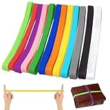 YOUYIKE 12 Pcs Silicone Rubber Bands, 14 x 1 cm Large Elastic Bands Heavy Duty Rubber Band, Colored Thick Strong Rubber Band, for Office Supply, File Folders, Books, School, Home, Cooking, Wrapping