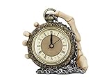 Nemesis Now Time Skeleton Clock 14cm Gold, Polyresin, One Size