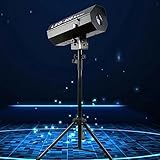 VIOLK Stage Follow Spot Light, 200W LED Spotlight Manual Control Stage Spotlight Stand Adjustable Aperture, Stand DJ Disco Light Beam for Wedding Birthdays Christmas Party