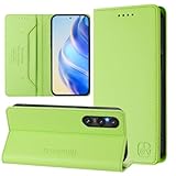 Rfvzubemok Compatible with Sony Xperia 1 V 5G XQDQ62 Magnetic closure wallet case Cover,Compatible with Sony Xperia 1 V 5G XQDQ62 Flip Kickstand Case QS
