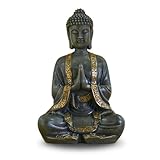 zen 'Light big statue Buddha mediation, resin, Bonze, 37.5x 15 x 24 cm