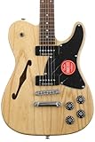 Fender Jim Adkins JA-90 Thinline Telecaster Electric Guitar, with 2-Year Warranty, Natural, Laurel Fingerboard