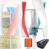 YhsPkh 12v/24v/48v Magnetic Levitation Wind Turbine - Inverter, 3-Colors Vertical Axis Wind Turbine Generator, Mppt Controller, For Home, Street,48v-5KW