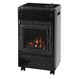 HAMILTON GAS PRODUCTS Calor Gas Cabinet Heaters - 3kw | Indoor Super Heater | Oxygen Depletion Sensor & 2 Heating Settings | Portable Caster Wheels, Regulator & Hose | For Home, Office, Shed, Garage