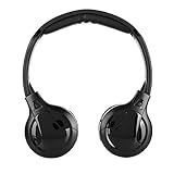 Headerbs Car Earphone, Wireless Infrared Stereo Audio 2 Channel Headphone, Black