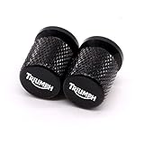 Motorcycle Wheel Tire Valve Cap, CNC Aluminum Stem Air Port Cover Plug For Triumph Tiger 900/850 Street/Speed Triple Daytona 675 (Color : Black)