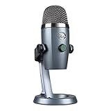 Blue Yeti Nano Premium USB Mic for Recording, Streaming, Gaming, Podcasting on PC and Mac, Condenser Microphone with Blue VO!CE Effects, Cardioid and Omni, No-Latency Monitoring - Grey