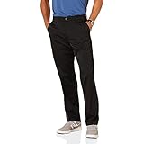 Amazon Essentials Men's Classic-Fit Stretch Golf Trousers (Available in Big & Tall), Black, 34W / 30L