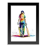 Cricket Gifts for Girls, Personalised Cricket Player Poster, Cricket Fan Gifts, Women's Cricket Decor for Bedroom, Unique Handmade Cricket Poster by Art by Toor (Fine Art Print (Unframed))