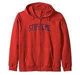 Supreme LA Vintage Athletic Sports JSN2 Navy Print Zip Hoodie