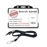Secret Agent 007 Spy Personalised Children's Novelty ID Card & Lanyard Dress Up- Role play - Pretend Play - Imaginary Play - Kids Stocking Fillers
