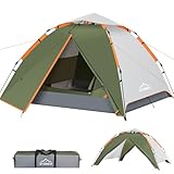 Gysrevi Camping Tent, 3 Man Instant Pop Up Tent Waterproof, Large Double Layer Automatic Dome Tent, Outdoor Backpacking Tents for Camping