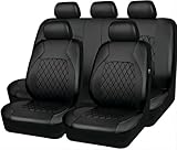 wxjcg Car Seat Covers for VW Polo 2017-2025, Leather Seat Covers Protectors Cushion Full Set Waterproof Breathable Interior Accessories,A