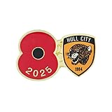 Official Royal British Legion Hull City Poppy Football Pin 2025