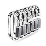 Quick Link, Ekunbuy 304 Stainless Steel Heavy Duty Clips Chain Connector Repair Link Buckle for Swing Outdoor Camping (6 PCS, M3.5)
