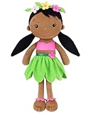 Soft Baby Doll Toys (16'') for Girls, My First Baby Rag Dolls for 1 Year Old Girl Birthday Gift Plush Doll Toys Machine Washable Baby Doll for Toddler Kids Infants (16-inch African American Girl)