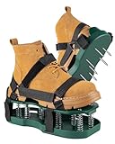 Signstek Lawn Aerator Shoes with Double Spring Design - Easy Strap-On Spike Shoes for Grass Aeration, Adjustable for Men/Women, Garden Yard Lawn Care Tool