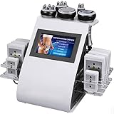 40K Cavitation Machine, 7 in 1 Body Sculpting Machine Professional Skin Lift Radio Frequency Massager Multipolar Vacuum Reduction Equipment for Arm Waist Thigh Hip