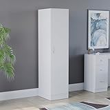 Vida Designs Riano Wardrobe, With Shelf & Hanging Rail Bedroom Storage Furniture (White, 1 Door)