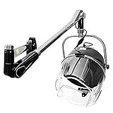 Sanqiao Wall Mounted Hair Dryer Hood, Professional Salon Spa Hair Hood Hairdresser Styling with Timer and Temperature Adjustment, Black