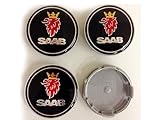 4pcs Car Hub Centre Caps, DustProof Rims Badge Wheel Center Caps, Waterproof Hubcaps, Exterior Decoration Accessories, For Saab 93 9-3 9-5 Vector Linear Aero, 63mm