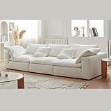 KIBONCY Cloud Sofa Cloud French Cream Style Living Room Straight Vacuum Compressed Fabric Sofa，Fainting Couch，floor Sofa，Chaise Lounge Chair Indoor 263 * 101 * 70cm