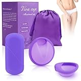 ACWOO Menstrual Discs, 2PCS Reusable Period Disc (S & L) with Storage Bag, Flat-Fit Cup, Medical-Grade Silicone Moon Disc, Feminine Care Hygiene Products, Better Alternative to Sanitary Pad & Tampon