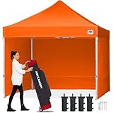ABCCANOPY 3x3M Gazebo Pop UpOutdoor Canopy Tent 3x3M Gazebo Pop Up Party Tent Wedding Instant Shelter with Elegant Church, Bonus Carrying Case/Bag (Orange)