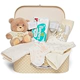 Baby Box Shop - Premium Baby Shower Hamper, Keepsake Box with New Born Baby Essentials & Teddy Bear for Newborn Baby Gifts