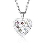 Custom4U Tree of Life Necklace for Women 925 Silver Family Names Necklaces Personalised Birthday Necklace for Women Girl Ladies Female Gift