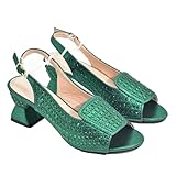 Womens Italian Shoe and Bags Matching Set Rhinestone Designer Wedding Party Pumps and Bag Set A Pair Shoes GN 39