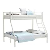 Panana Triple Bunk Bed 3FT Single 4FT6 Double Metal Bed Frame available in White Black,Silver