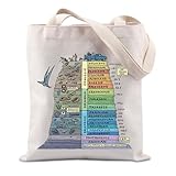 Geological Time Scale Gift Archeology Fossil Gift Geographist Gift Geologist Teacher’s Day Gift Tote Bag (Fossils Time Scale UK)