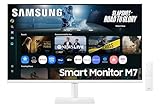 Samsung LS32FM703UUXXU 32" 4K Ultra HD HDR10 Smart Monitor with Speakers - White - 3840x2160, USB-C, HDMI, WiFi, Bluetooth, Smart Hub for TV streaming, Catch Up Apps and Gaming Hub