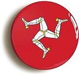 Ozorath ISLE OF MAN MANX FLAG BADGE BUTTON PIN (Size is 1inch / 25mm diameter)