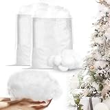 Fake Snow 300g, Artificial Snow Thick White Soft and Fluffy Snow Blanket, Fake Snow Blanket for Christmas Decoration, Village Displays, Winter Snow Landscape Design Christmas Tree Decor