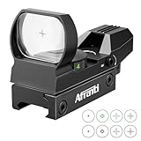 Afranti Red Dot Sight Scope Tactical 4 Reticles Green & Red Air Rifle Scope with 20mm Weaver/Picatinny Rail Mount and Cover for Hunting Crossbow
