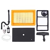HouYeen Air and Fuel Filter Service Kit for Stihl TS400 Chainsaw with Spark Plug Fuel Pipe and Pull Cord Starter Handle 4223 141 0300, 4223 141 0600