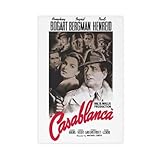 NLKQHTF Casablanca Movie Poster Canvas Poster Wall Art Decor Print Picture Paintings for Living Room Bedroom Decoration 12x18inch(30x45cm)