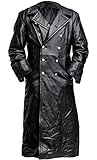 LP-FACON German WW2 Trench Coat - WW2 Officer German Uniforms - Leather Trench Coat