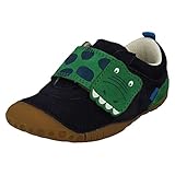 Boys JoJo Maman Bébé Collection by Startrite Dinosaur Detailed Shoes Little Mate - French Navy/Green Nubuck - UK Size 4.5G - EU Size 21 - US Size 5.5