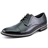 Bruno Marc Mens Oxfords Shoes Men's Lace-ups Formal Dress Shoes for Men in Smart Cacual Shoes for Walking,Prince-6,Black,9 UK /10 US