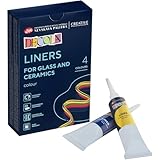 Decola Acrylic Liners - Water Based 4x18ml For Porcelain And Glass - Four Pieces In The Colours Yellow, Red, Blue And Green - Made By Nevskaya Palitra