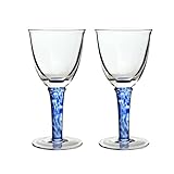 Denby 400048115 White Wine Glasses, 270 milliliters, Imperial Blue